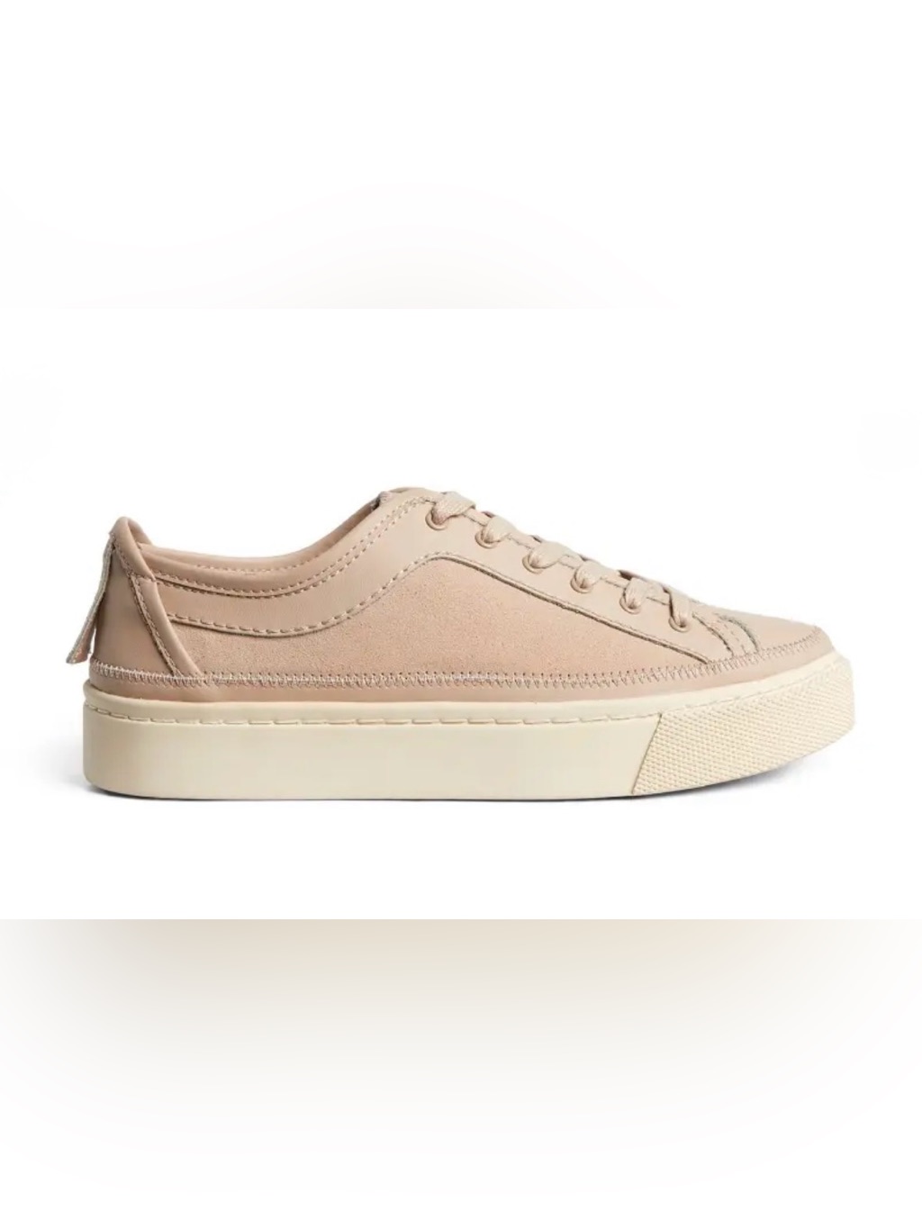 All Saints Suede Milla Platform Sneaker Sz 8 Low Top Pink Tan School Preppy Cute